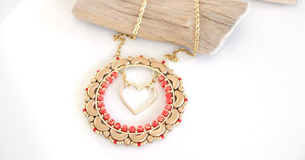 Ciondolo Love-You in perle di vetro di Puca Ciondolo Love-You in perle di vetro di Puca