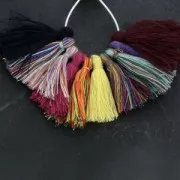 Pompon imitazione cotone 26-30 mm Viola x10