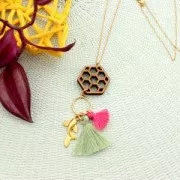 Pompon imitazione cotone 26-30 mm Viola x10