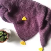 Pompon imitazione cotone 26-30 mm Viola x10