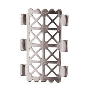 Piatto - Connettore per Perla 31x20 mm Faragas III Argento Invecchiato x1