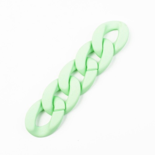 Maglia acrilica ovale ritorta 40x29 mm - Verde chiaro opaco Mat x1