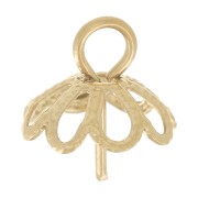 Ganci per perle semi-forate da 8 e 10 mm Acciaio inossidabile dorato 304L x5