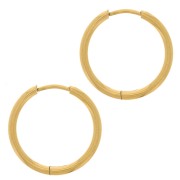 Orecchini a cerchio da 17 mm - filo da 1,6 mm -acciaio inossidabile 304L dorato x2