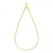 Portaorecchini a goccia 50x25 mm Dorato con oro fino x2
