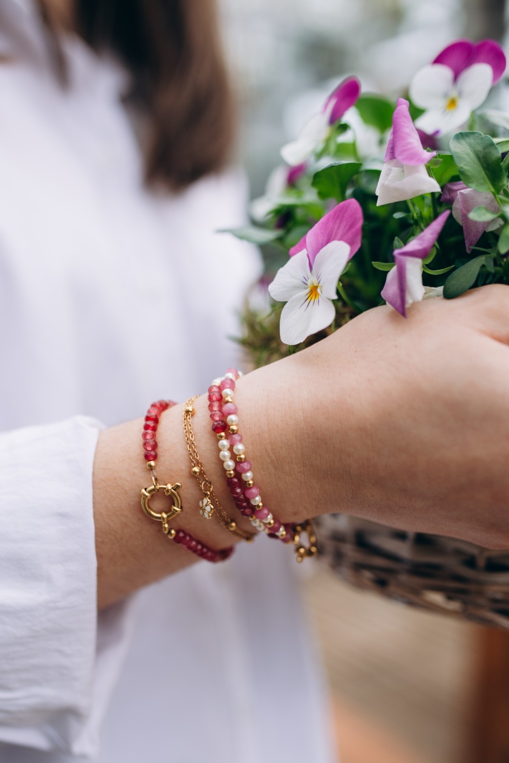 Schema Assortimento di bracciali in pietra naturale Schema Assortimento di bracciali in pietra naturale