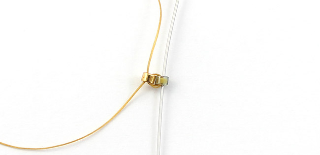 Bracciale Brick Stitch diamante oro bordeaux : Tappa 2 Bracciale Brick Stitch diamante oro bordeaux : Tappa 2