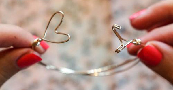 filo braccialetto anello Cuore filo braccialetto anello Cuore