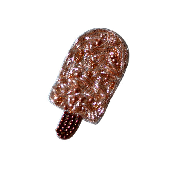 Spilla di ghiaccio fai-da-te in cannetille e ricamo jaseron Broche DIY glace en broderie cannetille et jaseron