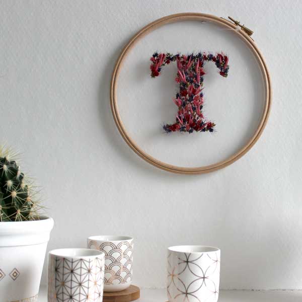 Schema Tamburo da ricamo decorazione fai da te e fiori secchi Schema Tamburo da ricamo decorazione fai da te e fiori secchi