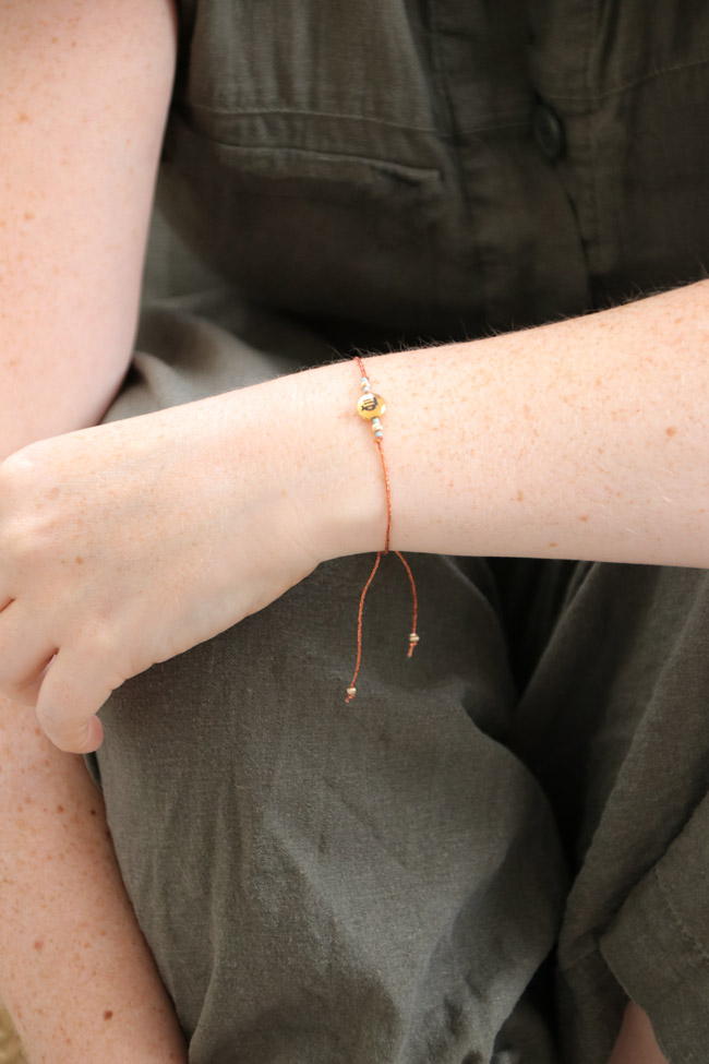 Braccialetto di perline lucide sottili segno zodiacale Vergine pinterest