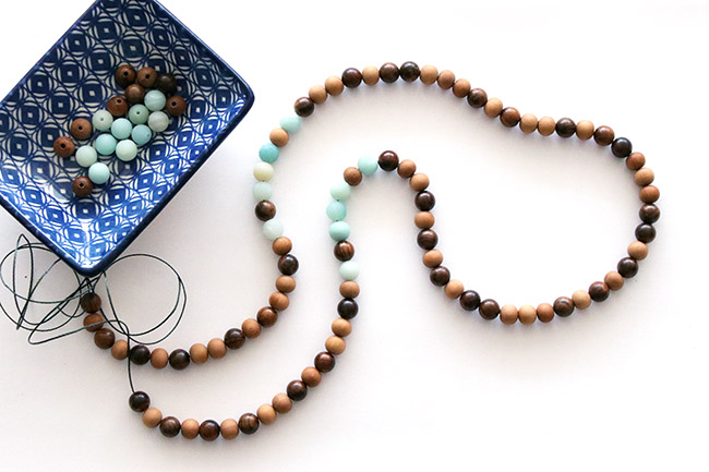 Collana Mala con perle semipreziose