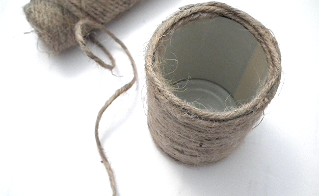 Passaggio 1-2 Deco fai-da-te - Riciclare una lattina - avvolgere il filo