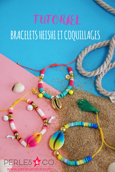 Schema Braccialetti colorati estivi con rondelle Heishi e conchiglie di ciprea Schema Braccialetti colorati estivi con rondelle Heishi e conchiglie di ciprea