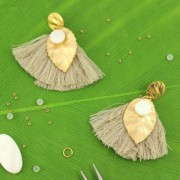 Pompon imitazione cotone 26-30 mm Rosso x10