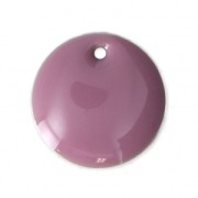 Rotondo - Ciondolo in metallo e resina epossidica 16 mm Rosa x6 Ciondolo in metallo e resina epossidica 16 mm Rosa x6