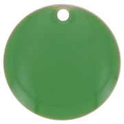 Rotondo - Ciondolo in metallo e resina epossidica 16 mm Verde x6 Ciondolo in metallo e resina epossidica 16 mm Verde x6