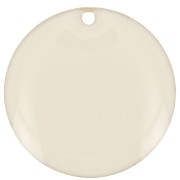 Rotondo - Ciondolo in metallo e resina epossidica 16 mm Crema x8 Ciondolo in metallo e resina epossidica 16 mm Crema x8