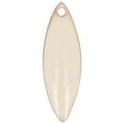 Navette - Sequins navette en métal et résine époxy 16x5 mm Crema x6 Sequins navette en métal et résine époxy 16x5 mm Crema x6