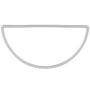 Anello di montaggio e tessitura mezza luna 30x15 mm Argentato x1