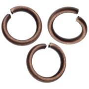 Anelli aperti rotondi 5x0,8 mm - Rame invecchiato x25
