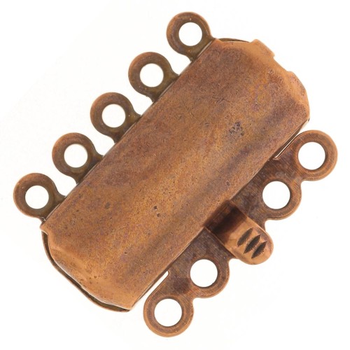 Chiusura 5 fili mm. 19x15 rame antico
