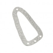 Distanziatore/Chandelier martellato 4 fori da decorare in ottone 33 mm rodiato x1