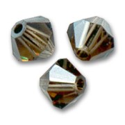 Smoky Quartz Satin - Biconi PureCrystal 5328 mm. 4 Smoky Quartz Satin x50 Biconi PureCrystal 5328 mm. 4 Smoky Quartz Satin x50