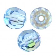 PureCrystal 5000 Perle rotonde da 6 mm - Acquamarina Shimmer x6