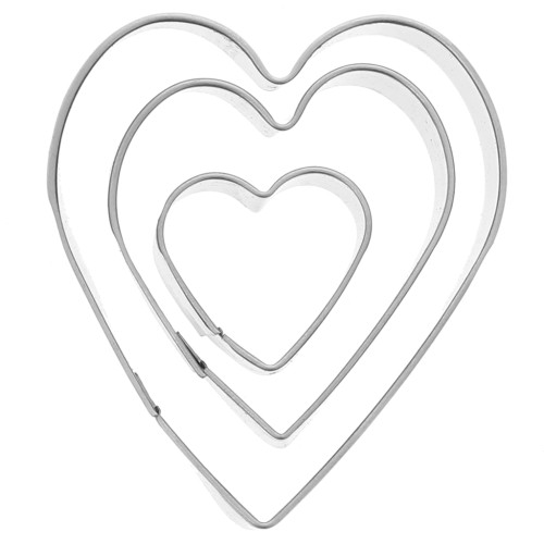 Stampini tagliapasta cuori x3