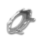 Castone navette PureCrystal mm. 10x5 argento brunito