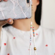 Assortimento di 165 perline - cuori - 7 mm Bianco/Rosso