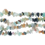 Perle di chips 8 - 11 mm Amazonite x75 cm