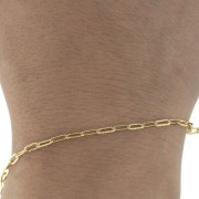 Catena maglia rettangolare strata 2.5 mm Dorato x50 cm