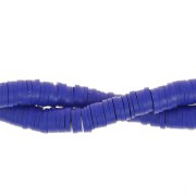 Perle rondelle in pasta polimerica Heishi 6x1 mm Blu duro x44 cm