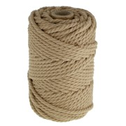 Sabbia - Rocchetto di corda di cotone per macramè da 5 mm - sabbia scura x50m Rocchetto di corda di cotone per macramè da 5 mm - sabbia scura x50m