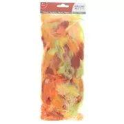 Piume colorate 8 a 12 cm per bijoux e decorazione DIY - Giallo/arancione x10gr