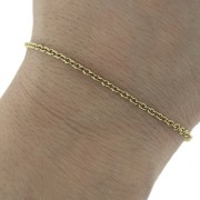 Catena forzatina mm. 2.3 Acciaio inox Dorato 316L x 50cm