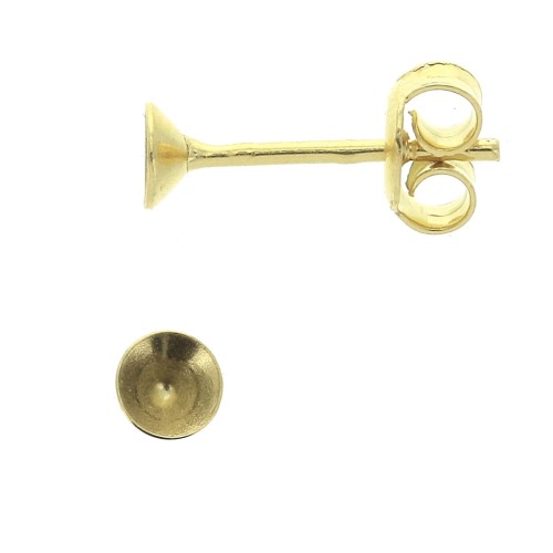 Orecchini per cabochon PureCrystal 1088 4 mm Argento 925 Dorato x2