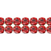 PureCrystal Crystal Mesh 40001 2 fili mm.5.3 Scarlet - dorato x5cm