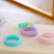 Stampo silicone per realizzare degli anelli larghi e lisci in resina taglia 53 x1