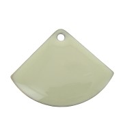 éventail - Zecchini ventaglio in ottone e resina epossidica 15x20 mm Crema x4 Zecchini ventaglio in ottone e resina epossidica 15x20 mm Crema x4