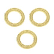 Anellini Chiusi 6x1.2 mm - Dorato con oro fino x4
