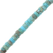pietre semipreziose rondelles 4x2mm colorate regality - aqua terra jasper x20