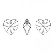 Pendente cuore PureCrystal 6228 14,4x14mm Light Rosa Shimmer x1