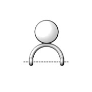 Cymbal - Chiodi di orecchie per tessitura Miyuki 11/0 - Venio II - Dorato con oro fino x2