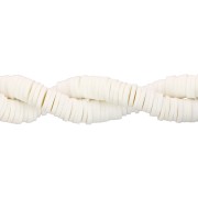 Perle rondelle in pasta polimerica Heishi 6x1 mm - Avorio x45cm