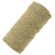 Bobina di filo cerato Linhasita per micro macramè 1,2 mm - Dorato (Ouro) x164m