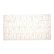 Stampo silicone per fare delle lettere & cifre in resina 35x19 cm x1