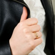 Anello sottile liscio - Dimensione 49 - Gold filled x1